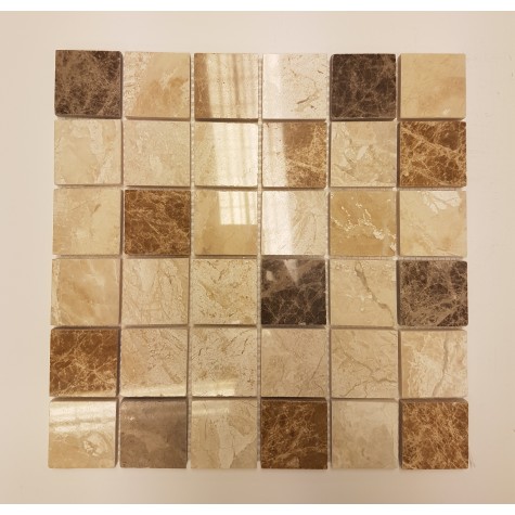 Mixed Polished Marble Mosaic Sample