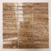 Noce Vein-Cut Filled & Polished Travertine Mosaic Sample