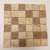 Light Noce Tumbled Travertine Mosaic sample